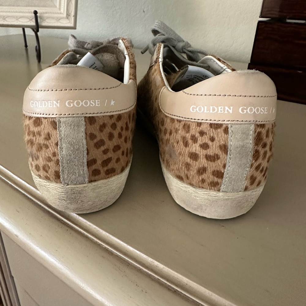 Authentic Golden Goose giraffe Print Superstar Sneakers - Picture 4 of 7